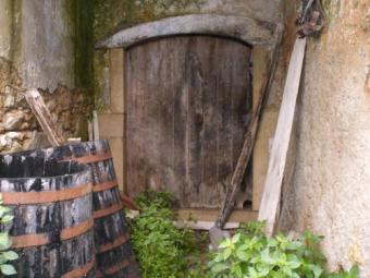 old stone built olive press Corfu